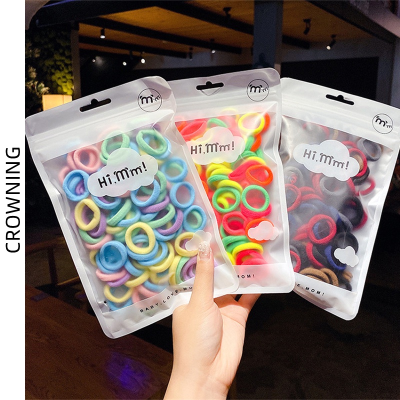 Dây Buộc Tóc Cao Su Không Đau Cỡ Nhỏ Phong Cách Hàn Quốc Đáng Yêu Dành Cho Bé Gái F917