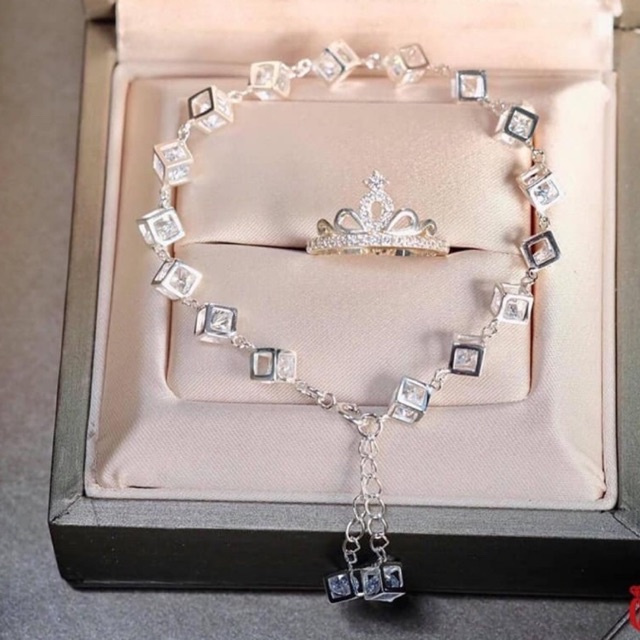 Nhẫn Bạc vương miện gắn đá cao cấp, Nhẫn bạc nữ xinh,TUNA SILVER Trang sức Bạc, 𝑪𝒂𝒎 𝒌𝒆̂́𝒕 𝒄𝒉𝒖𝒂̂̉𝒏 𝑩𝒂̣𝒄