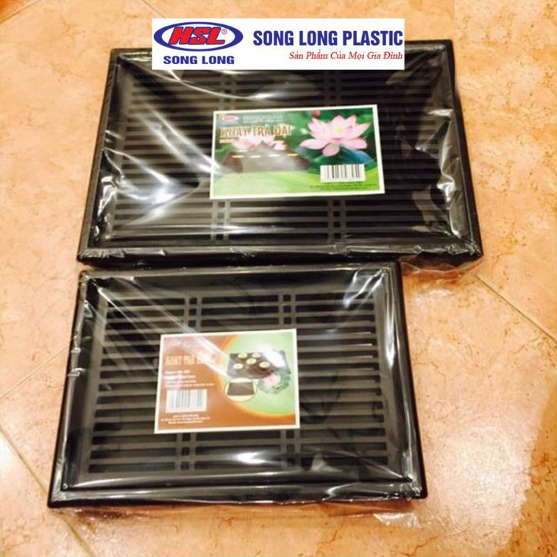 Khay trà Đựng Ấm chén Song Long Plastic