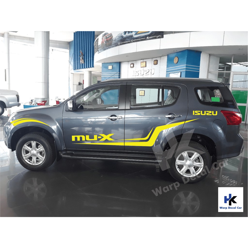 Tem xeIsuzu Mu X dán 2 bên sườn - tem xe ô tô giá rẻ hà nội