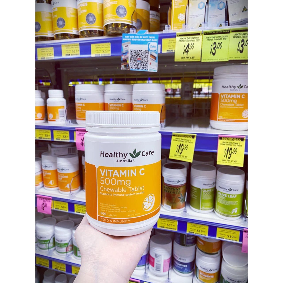 Vitamin C Healthy Cảe 500 viên Của Úc