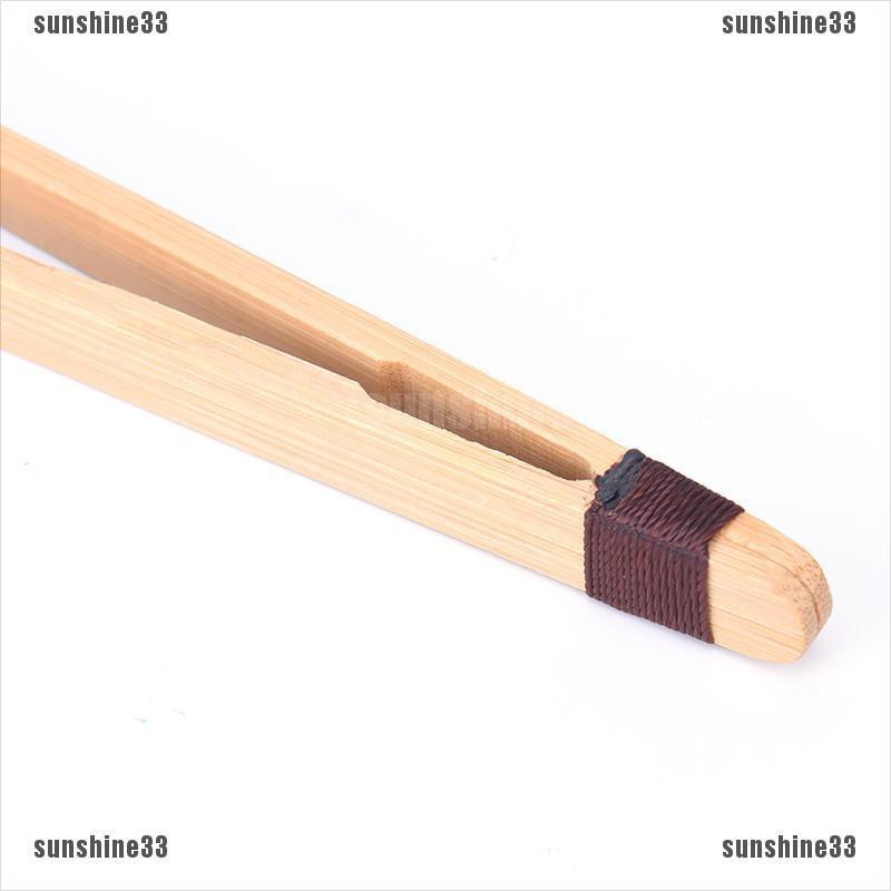 【COD•suns】New wooden tea tweezer bacon tea clip tongs bamboo kitchen salad foo