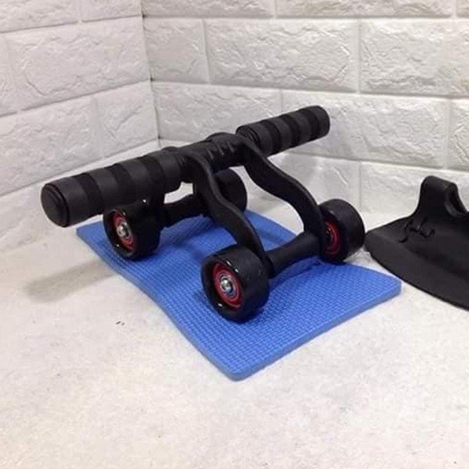 [FREESHIP❤️] CON LĂN TẬP BỤNG ⚡️ CON LĂN 4 BÁNH TẬP CƠ BỤNG TẠI NHÀ