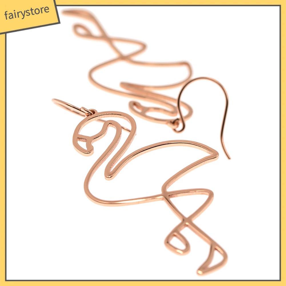 Bông tai hình chim hồng hạc