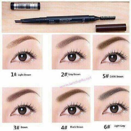 Chì kẻ mày Thefaceshop 2 đầu Designing Eyebrow Pencil