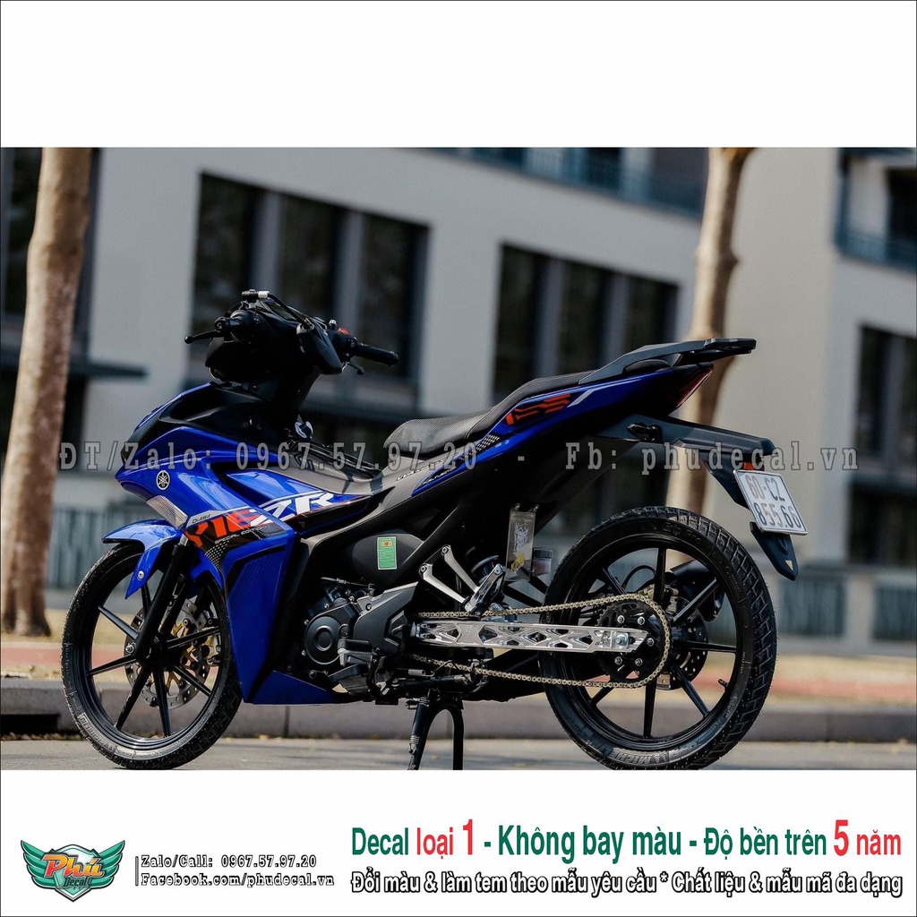 Tem rời Exciter 155 Y15zr xanh (2)