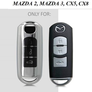 Ốp chìa khóa mạ crom Mazda 2, Mazda 3, Mazda 6, Mazda Cx5, CX8 - Ốp bảo vệ chìa khoá chất liệu TPU bền đẹp