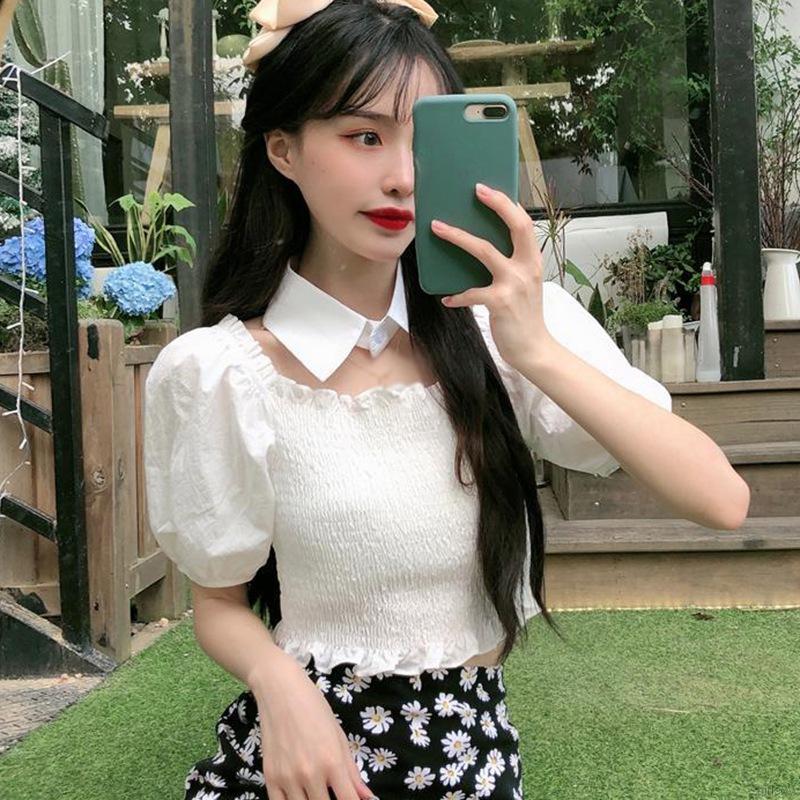 Áo Trễ Vai Màu Trơn Phong Cách Hàn Quốc Quyến Rũ Cho Nữ
