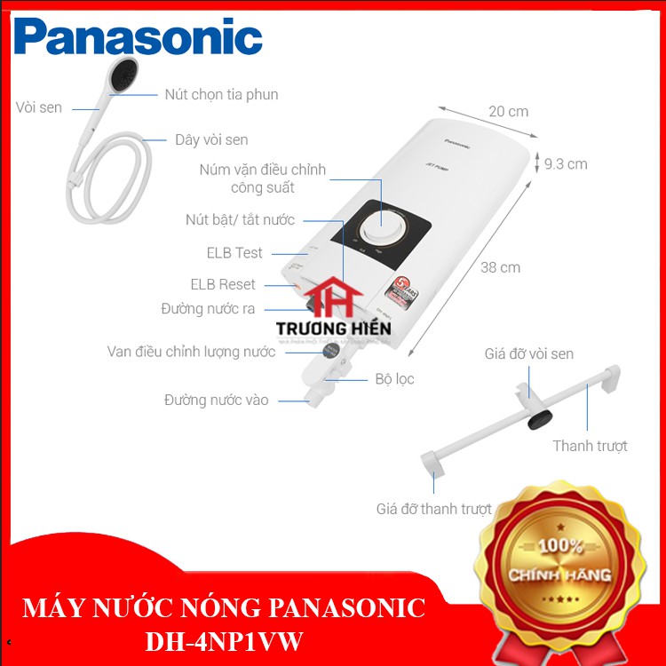 Máy nước nóng Panasonic DH-4NP1VW