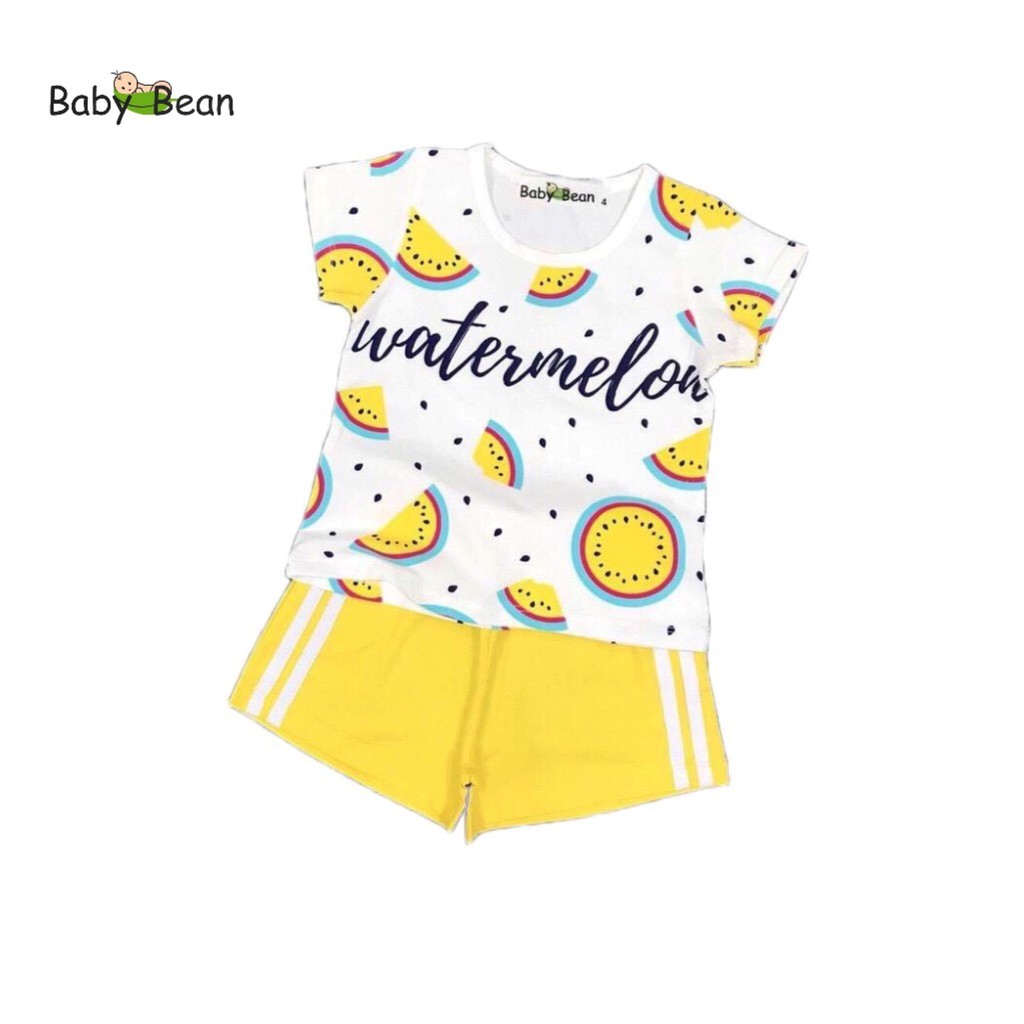 [MÃ THƯƠNG HIỆU YÊU THÍCH Voucher giảm 10%] Bộ Đồ Thun Cotton in Hình Trái Cây bé gái & mẹ BabyBean (20kg-52kg)