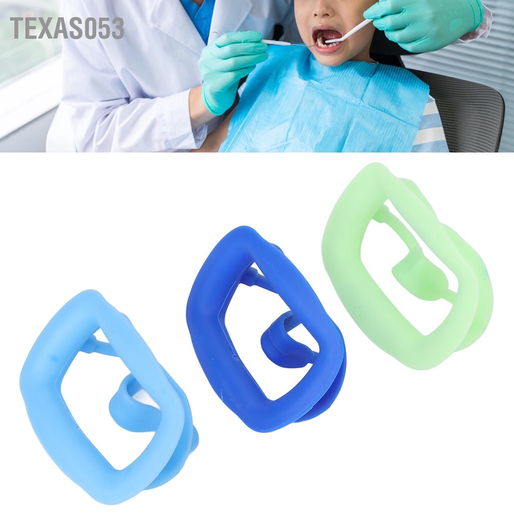 Texas053 3 cái Thực phẩm Cấp Silicone Cheek Retractor Nha khoa Máy mở miệng Chỉnh nha Dụng cụ chỉnh