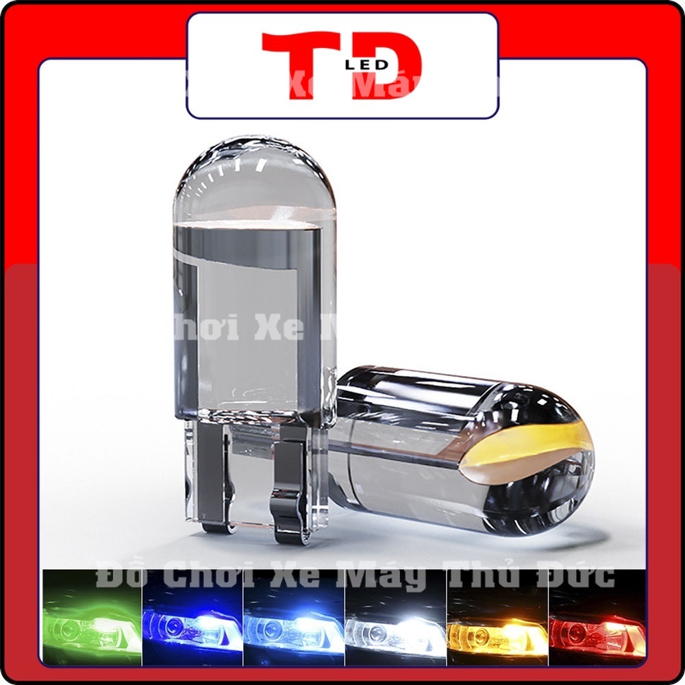 Bóng Led T10 Siêu Sáng, Đèn Led T10 Lắp Mặt Đồng Hồ, Demi, Xi Nhan Xe Máy, Ô Tô.Dermi Đúc Kính - Chính Hãng - Bảo Hành