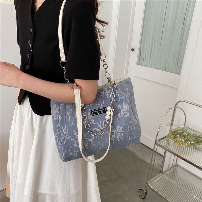Túi Xách Canvas Sức Chứa Lớn Phong Cách Phương Tây Cho Nữ