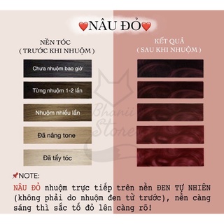 THUỐC NHUỘM TÓC NÂU ĐỎ