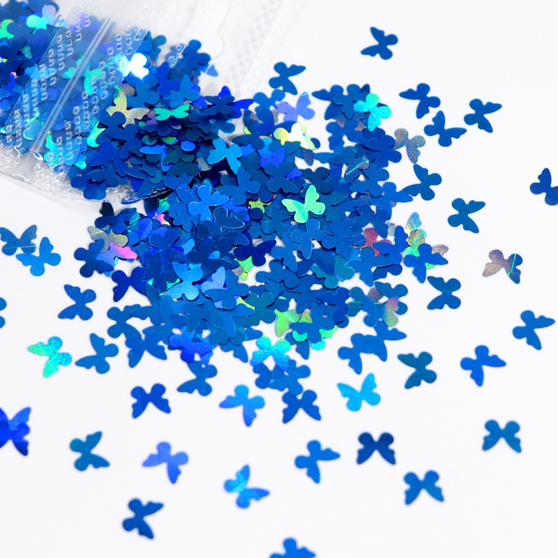 [Hàng mới về] Kim tuyến trang trí móng tay họa tiết bướm nhiều màu sắc tùy chọn