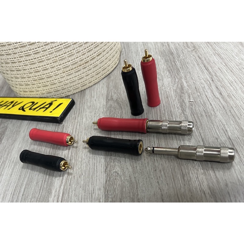 Đầu cắm  RCA Male sang 6,5mm mono Female