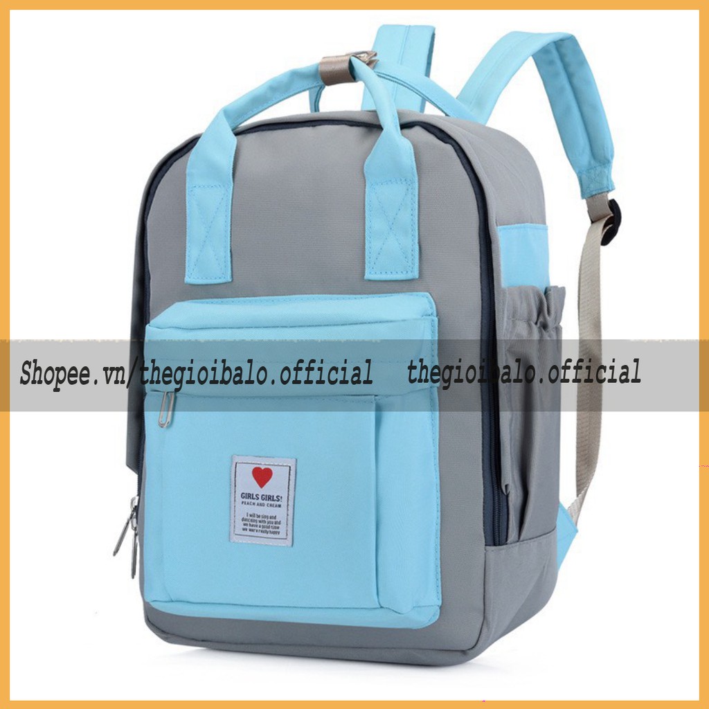 Balo cặp ulzzang basic nữ thời trang đi học đi chơi du lịch giá rẻ đựng vừa laptop canvas KOREAN| thegioibalo