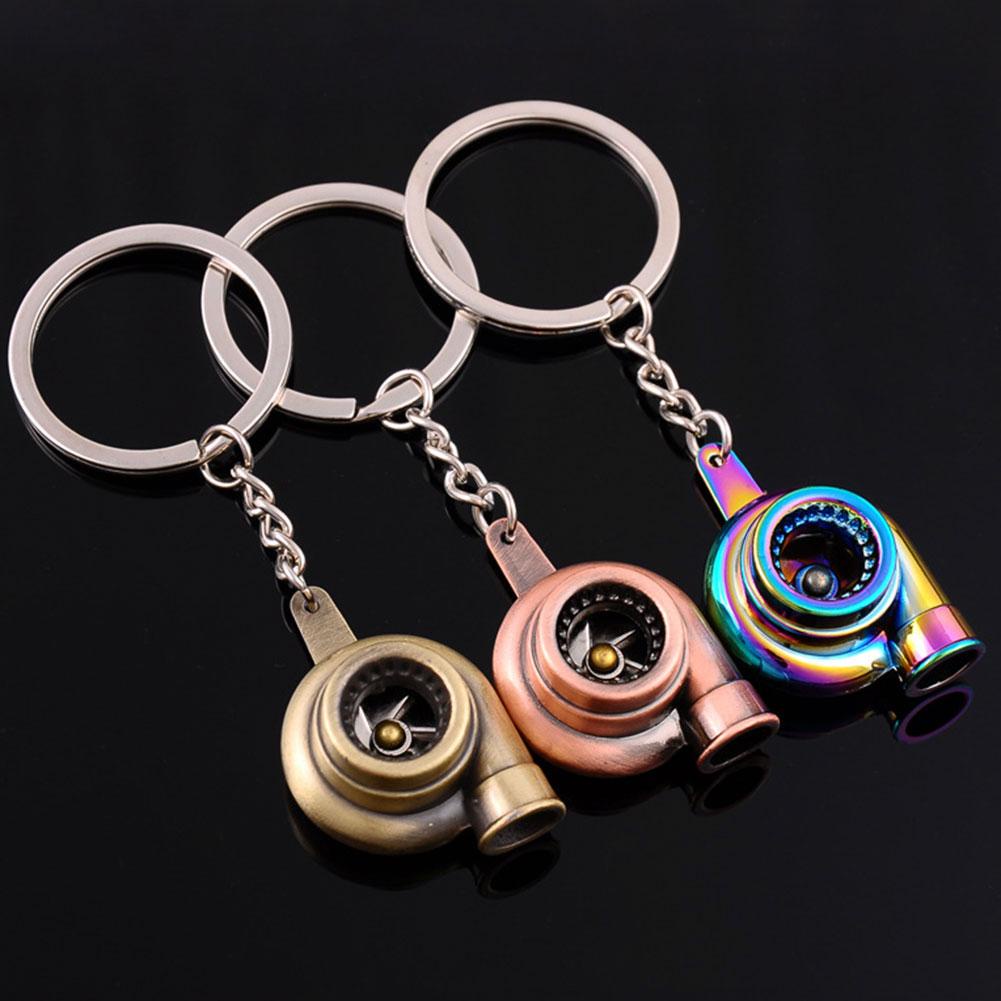 MG Auto Car Turbo Sleeve Turbo Keychain Spinning Turbine Key Chain Ring Keyring