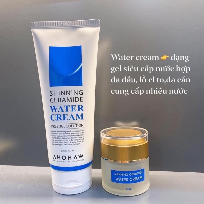 Kem Dưỡng Cấp Nước Căng Bóng AHOHAW Shinning Ceramide Water Cream