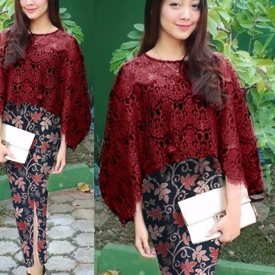 ✵ Cape Vanya Bộ Áo Kiểu Tay (5 Wrn) + Chân Váy Prada Cotton Lấp Lánh | BigBuy360 - bigbuy360.vn