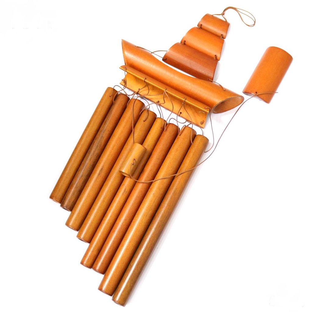 Chuông gió gỗ hình thuyền buồm  - Thuận buồm xuôi gió