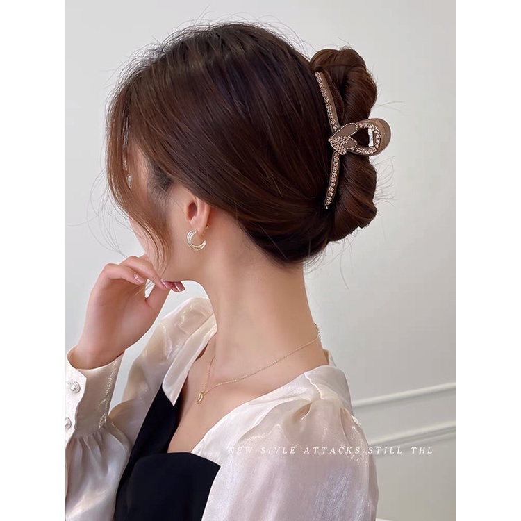 Kẹp tóc càng cua Hàn Quốc đính đá cặp búi tóc tiểu thư nhiều màu xinh xắn dễ thương sang trọng cho nữ Miituu KN1
