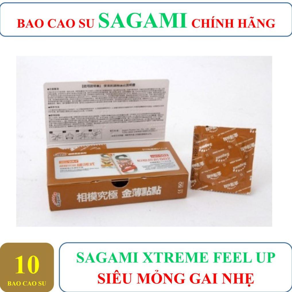 [HÀNG NHẬT CAO CẤP] Bộ ba say đắm BCS Siêu mỏng Sagami love me Orange + Siêu mỏng gai nhẹ Feel Up + Gân gai Feellong