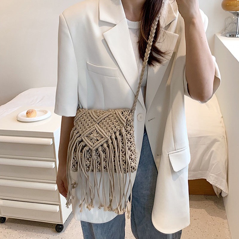 Túi Đeo Vai Đan Rơm Thời Trang Sành Điệu Cho Nữ