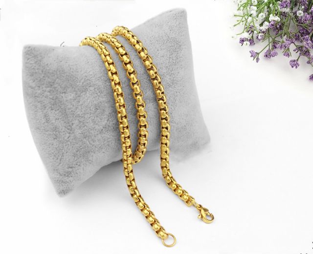 Dây chuyền  inox kiểu bông dừa