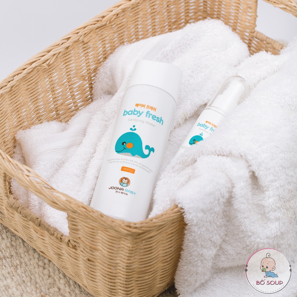 Combo xịt diệt khuẩn khử mùi chai nhỏ 55ml và lõi thay thế Baby Fresh an toàn cho bé