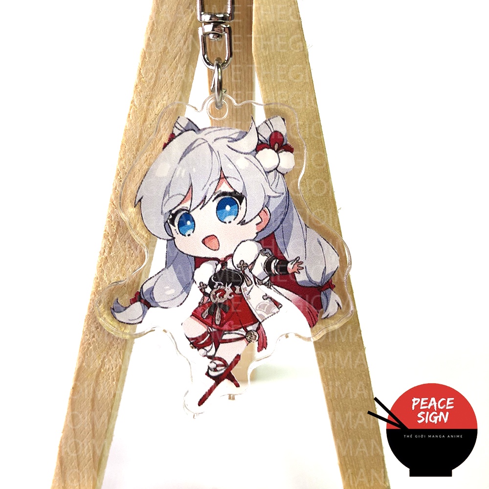 ( Mica trong acrylic ) Móc khóa HONKAI IMPACT 3 ver HÁN PHỤC M2 game chibi anime