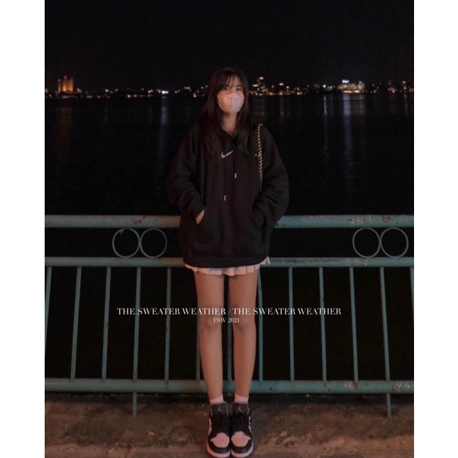 Áo hoodie nỉ in Logo Ni. ke đủ màu from thụng,tay bồng Unisex,Áo hoodie nỉ Nam/nữ phong cách thể thao | BigBuy360 - bigbuy360.vn