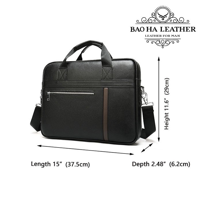 Cặp nam công sở da bò thật vừa laptop 14inch Marrant – BHM7008 mỏng gọn | BigBuy360 - bigbuy360.vn