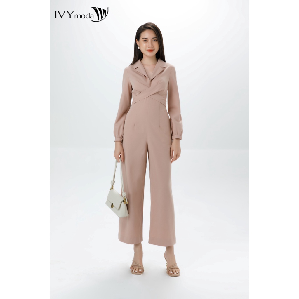 [NHẬP WABRTL5 GIẢM 10% TỐI ĐA 50K ĐH 250K ]Jumpsuit dáng vest nữ IVY moda MS 18M7135