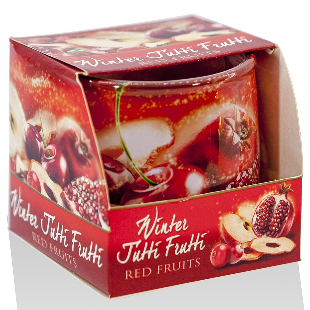 Ly nến thơm tinh dầu Bartek Winter Jutti Frutti 100g QT024471- nho, quế, lựu, nến trang trí (giao mẫu ngẫu nhiên)