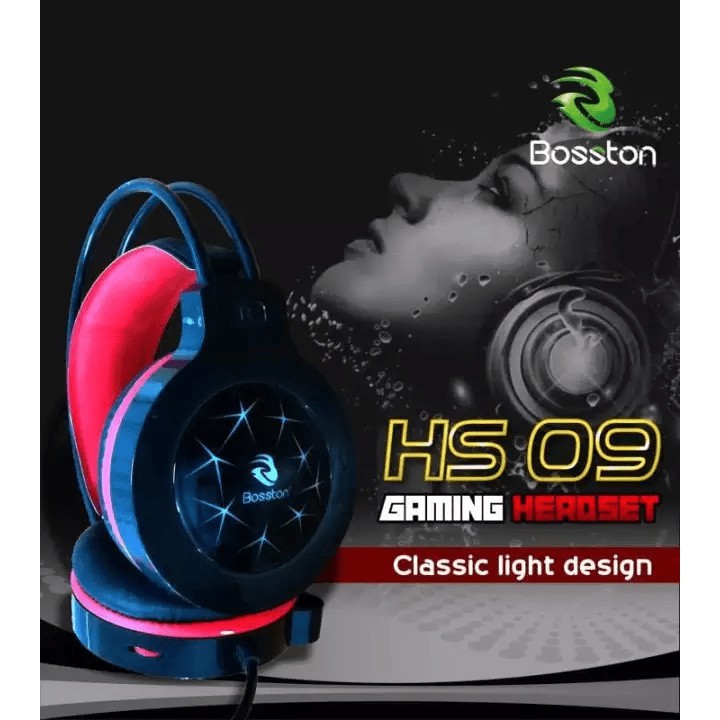 Tai Nghe Gaming Chụp Tai Headphone Có Dây BOSSTON HS-12 - Tai Nghe Nhạc Có Mic Máy Vi Tính Laptop