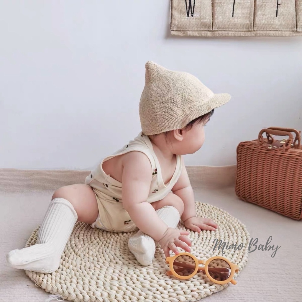 Tất vớ trơn cổ lỡ phong cách hàn quốc chống trơn trượt cho bé Mimo Baby T01