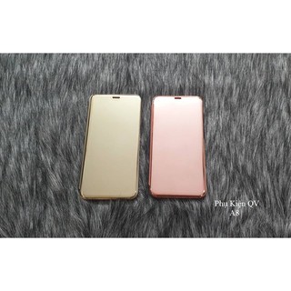 Bao Da Clear View Cover Standing Samsung A8