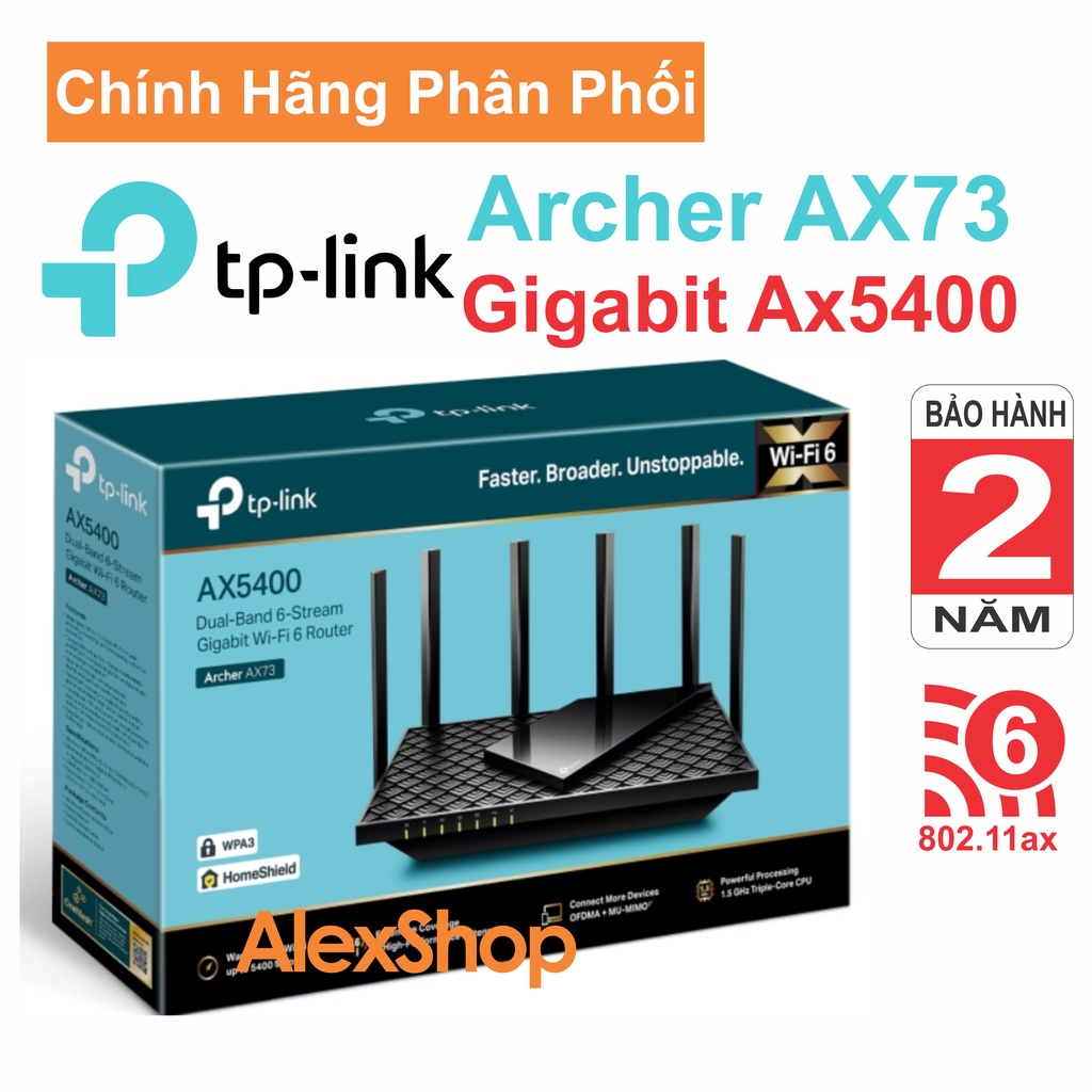 [Chính Hãng] Phát WiFi 6 Tp-Link Archer AX73 One Mesh AX5400 Gigabit