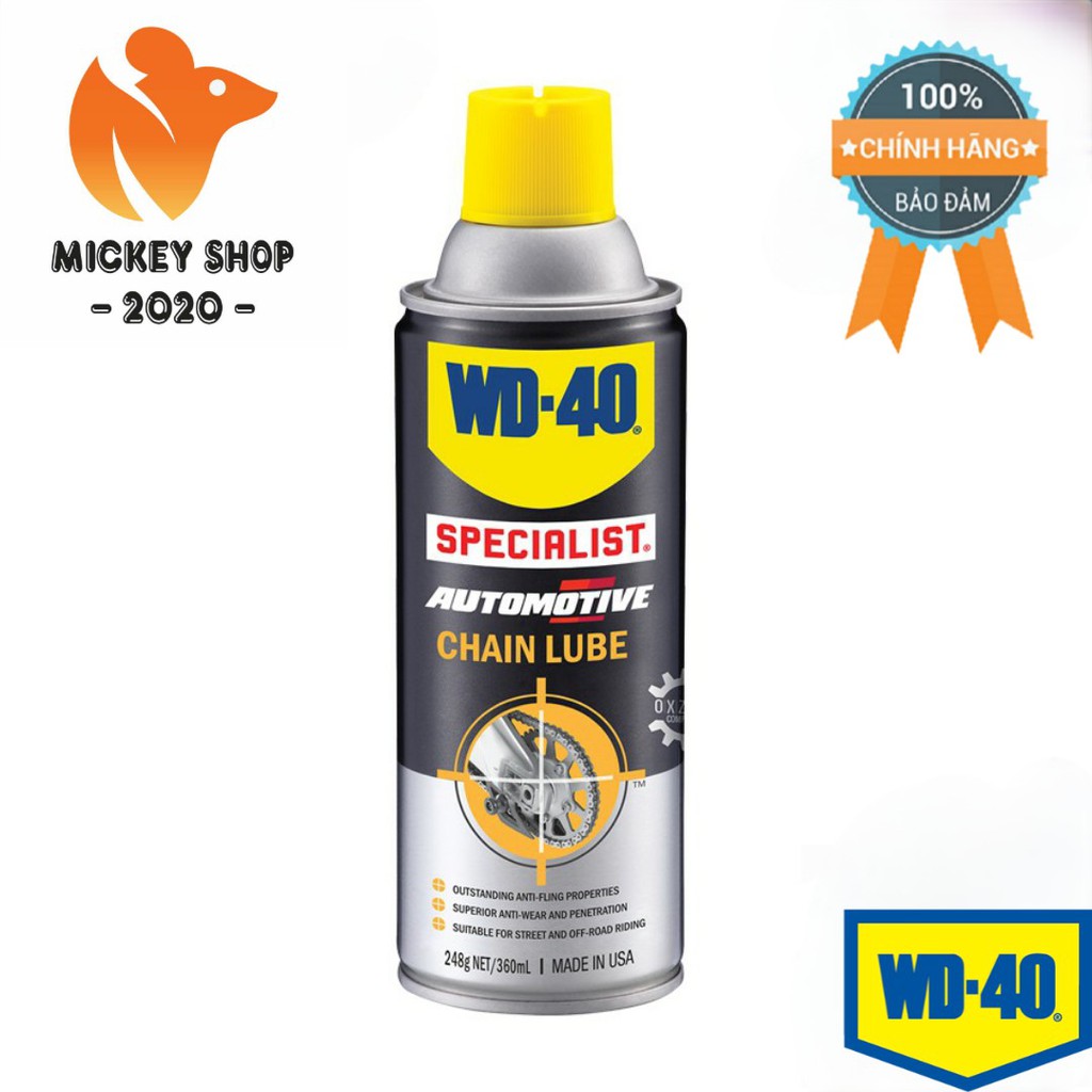 [ CHUYÊN DỤNG ] Chai Xịt Vệ Sinh Sên Xích WD-40 Specialist Automotive Chain Lube - CHÍNH HÃNG