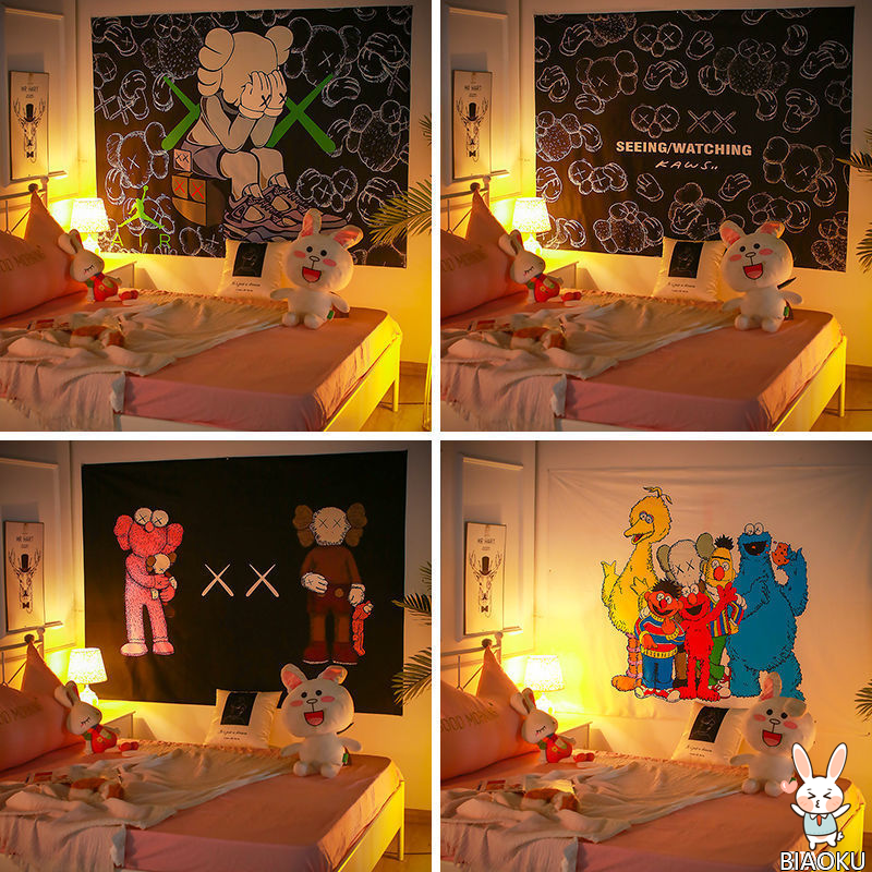 Tấm thảm treo tường trang trí in hình Kaws