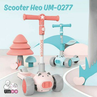 [FREE SHIP] Xe trượt Scooter cho bé Umoo 2 trong 1 hình heo UM-0277, vừa là xe scooter vừa là xe chòi chân