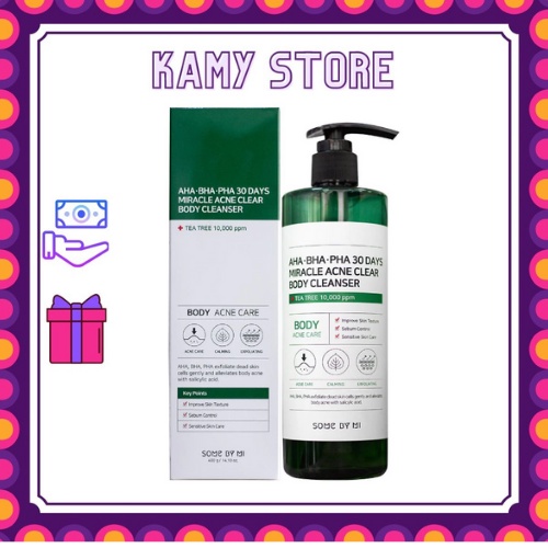 Sữa Tắm Làm Giảm Mụn, Ngăn Ngừa Mụn Cơ Thể Some By Mi AHA-BHA-PHA 30 Days Miracle Acne Body Cleanser 400g