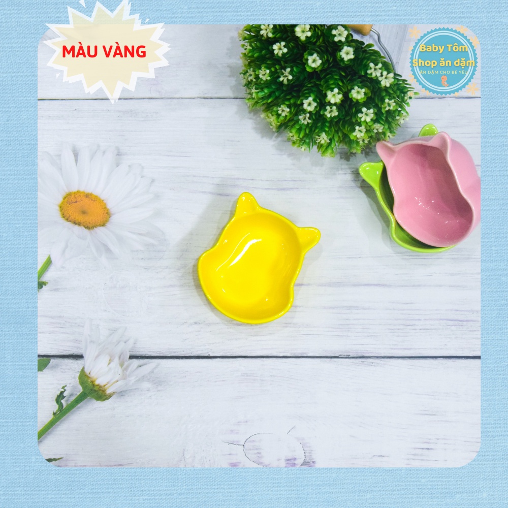 Bát ăn dặm gốm sứ hình Gấu Pooh 90ml NPP Baby Tôm