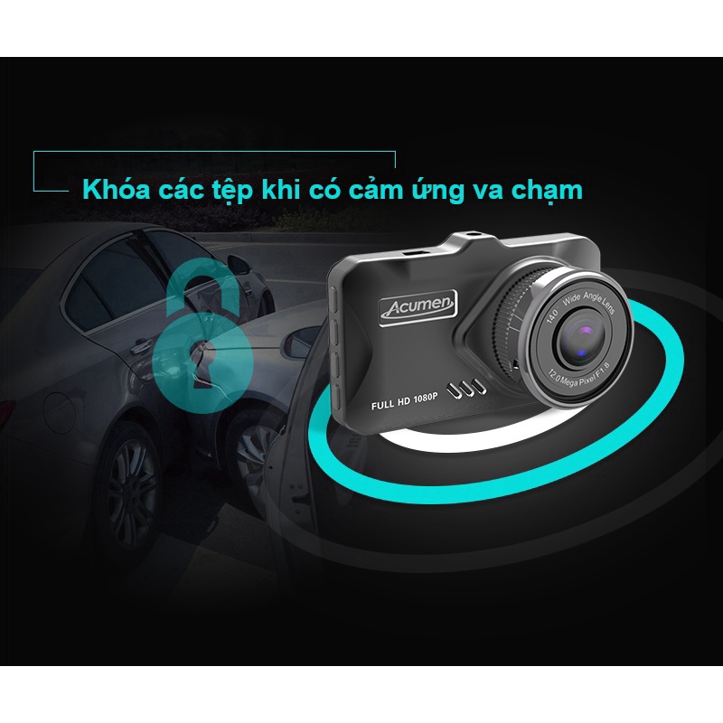 Camera hành trình xe ô tô Acumen D11 màn hình ips 3 inch full HD, chất liệu hợp kim, Cam hành trình bảo hành 12 tháng | BigBuy360 - bigbuy360.vn