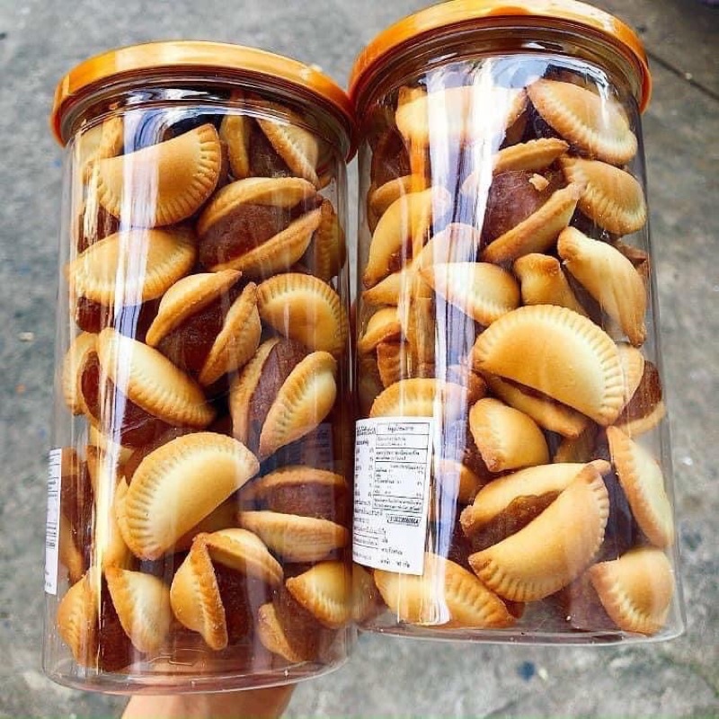 Bánh Sò Khóm Thái Lan 3 Vị Thơm_Dâu_Nho - Bánh Quy Nhân Trái Cây Chua Ngọt  Size Lớn 350GR [Nguyên Ko Bể] giòn thơm ngon