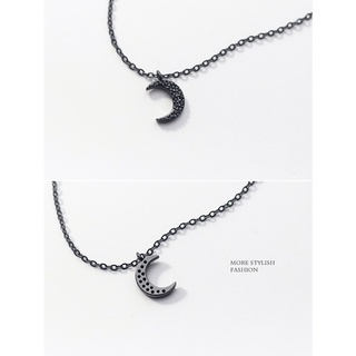 Dây chuyền black moon bạc 925