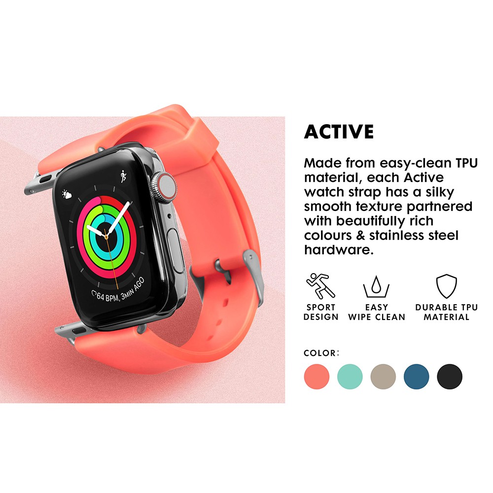 Dây Đeo Laut Active Apple Watch Strap 45mm / 41mm / 40mm / 38mm Series 4/5/6/SE - LAUT-AWS-AC