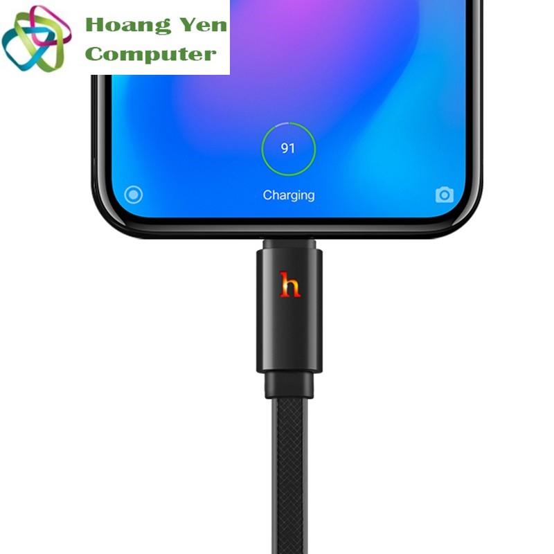 [IPhone] Cáp Sạc IPhone Hoco UPL12 PLUS 1.2M Có Đèn Led - BH 6 tháng 1 đổi 1 (MÀU SẮC NGẪU NHIÊN)