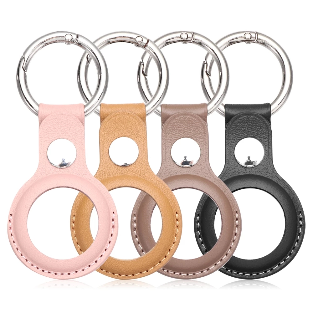 Dây đeo Airtag có móc treo kim loại bằng giả da đa màu sắc thời trang | BigBuy360 - bigbuy360.vn